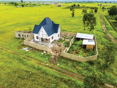 Nyumba mpya inayojengwa